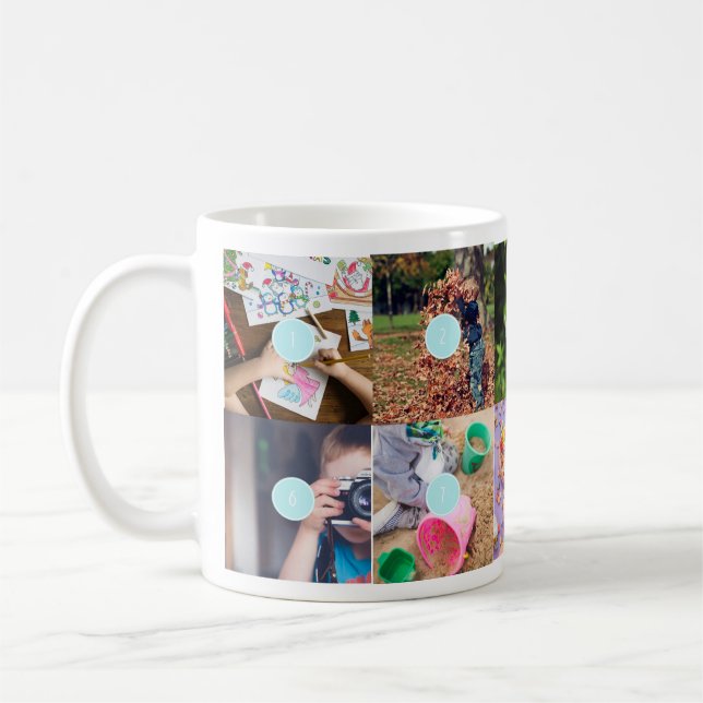 Christmas 10 Photos Collage Mug (Left)