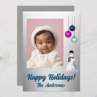 Christmas 1 child, Happy Holidays! Christmas card