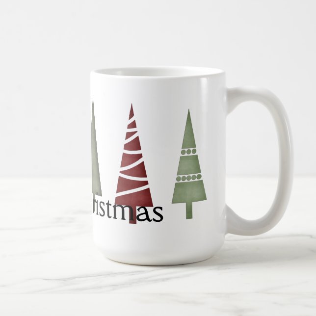 Christmas 1 : Line of Trees Merry Christmas Mug (Right)