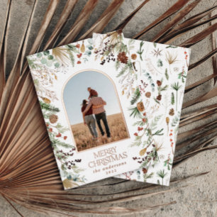 Christmas 1 photo arch watercolor botanical floral