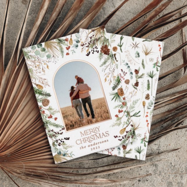 Christmas 1 photo arch watercolor botanical floral (Creator Uploaded)