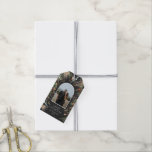 Christmas 1 photo arch watercolor botanical floral gift tags<br><div class="desc">Mery Christmas modern elegant watercolor dried botanical floral muted colours holiday arch 1 photo Christmas thank you gift tag.</div>