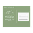 Christmas 1 photo sage green modern typography