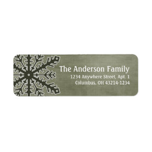 Christmas 1 : Snowflake 1d Return Address Labels