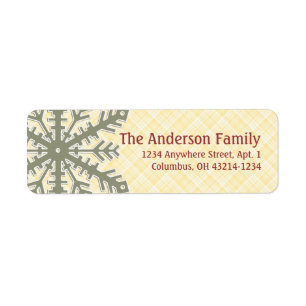 Christmas 1 : Snowflake 2 Return Address Labels