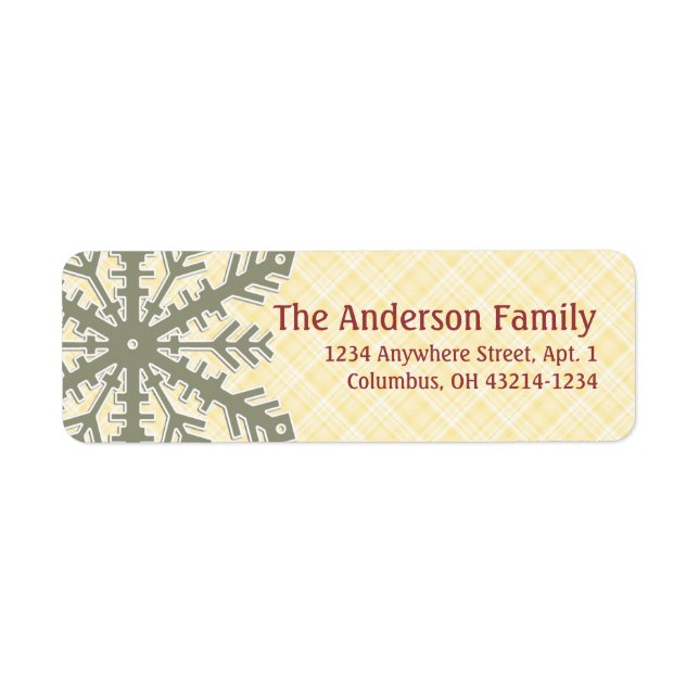 Christmas 1 : Snowflake 2 Return Address Labels (Front)