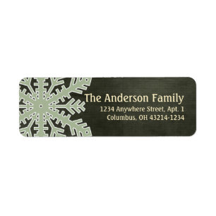 Christmas 1 : Snowflake 3d Return Address Labels