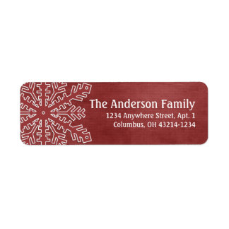 Christmas 1 : Snowflake 4e Return Address Labels
