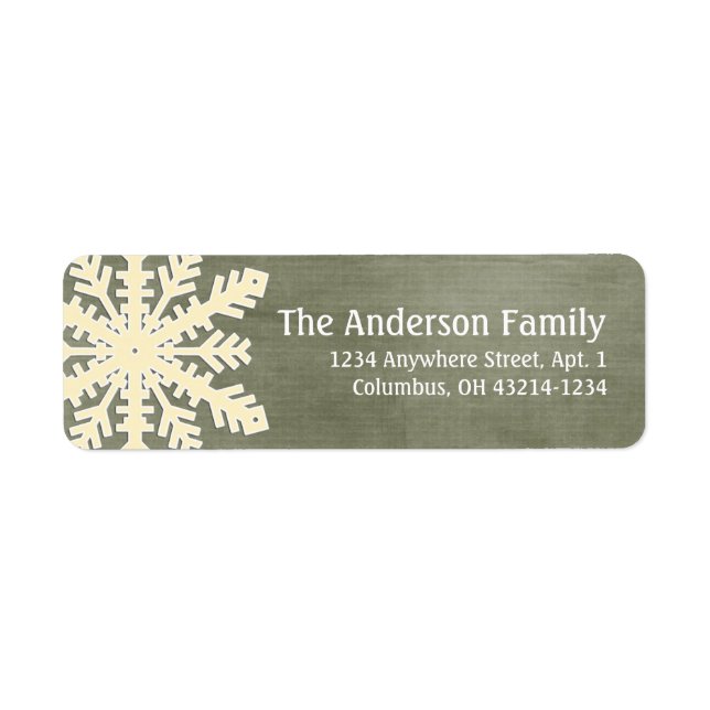 Christmas 1 : Snowflake 5d Return Address Labels (Front)