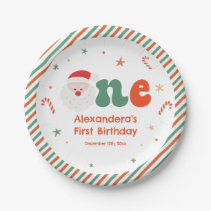  Christmas 1st Birthday Party  Paper Plate