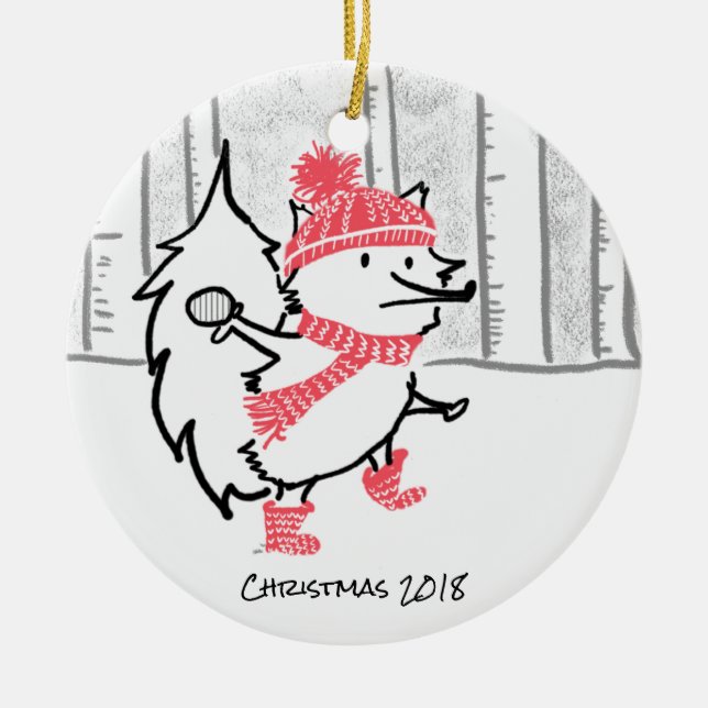 Christmas 2018 ceramic tree decoration (Front)
