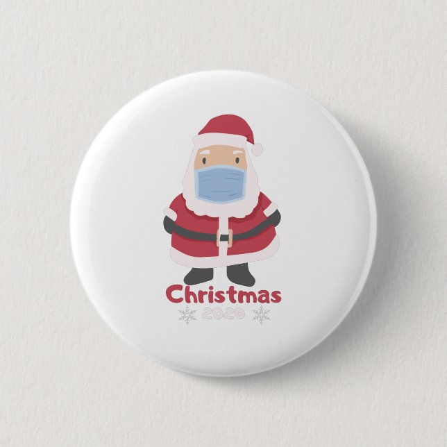 Christmas 2020 6 cm round badge (Front)