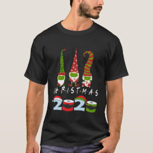Christmas 2020 Quarantine Gnomes Wear Mask Toilet T-Shirt