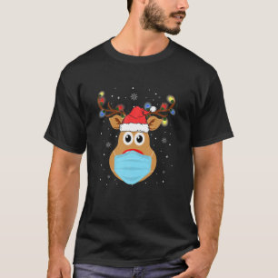 Christmas 2020 Rudolph Reindeer Mask T Shirt Santa