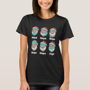 Christmas 2020 Santa Wearing Mask Funny Xmas Gifts T-Shirt