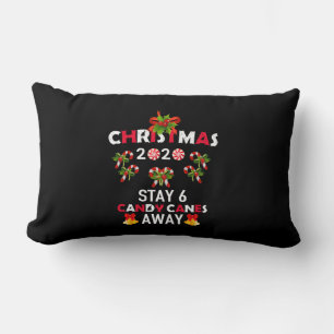 Christmas 2020 Stay 6 Candy Canes Away Lumbar Cushion