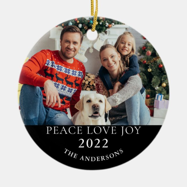 Christmas 2022 Two Photo Ornament (Front)