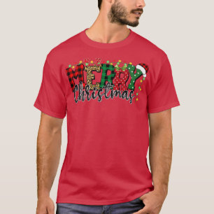 Christmas 2022Christmas Leopard Buffalo Red Plaid  T-Shirt