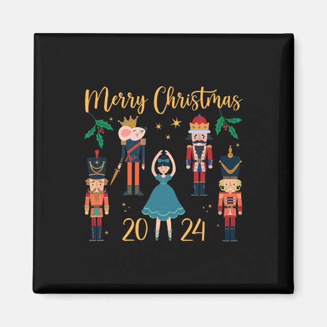 Christmas 2024 Clara And Nutcracker Ballet Pajama  Magnet (Front)