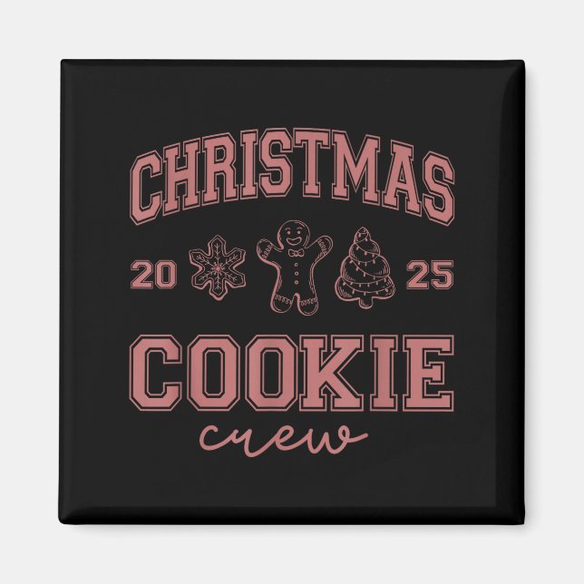 Christmas 2025 Cookie Crew Gingerbread Funny Chris Magnet (Front)