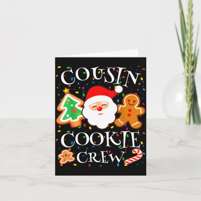 Christmas 2025 Cousin Cookie Baking Crew Squad Fam Card (Front)