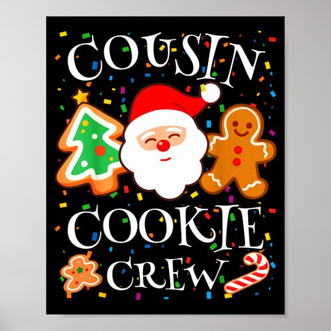 Christmas 2025 Cousin Cookie Baking Crew Squad Fam Poster (Front)