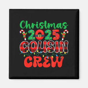 Christmas 2025 Cousin Crew Xmas Lights Family Reun Magnet