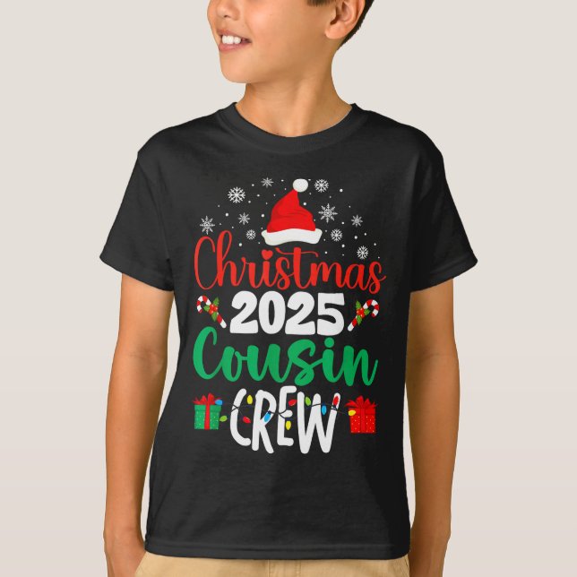Christmas 2025 Cousin Crew Xmas Matching Family Gr T-Shirt (Front)