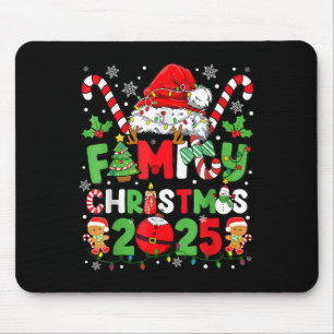 Christmas 2025 Family Matching Outfits Team Santa  Mouse Pad