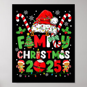 Christmas 2025 Family Matching Outfits Team Santa  Poster