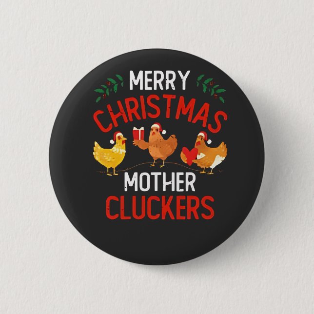 christmas 2026,  6 cm round badge (Front)