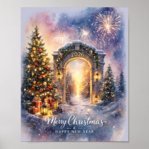 Christmas 2026 Winter Wonderland Art Festive  Poster