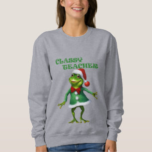christmas,23, frog, teacher, AI generated Sweatshirt
