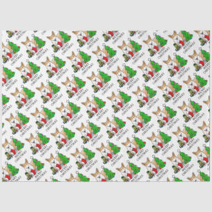 Christmas 2 Pembroke Welsh Corgi (red 1) Tree Cute Tissue Paper