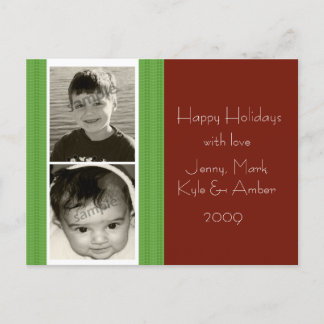 Christmas 2 photo card... holiday postcard