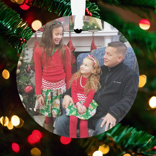 Christmas 2 Photo Kids & Family Gift Clear - Tree Ornament