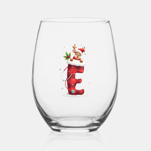 Christmas (2) stemless wine glass