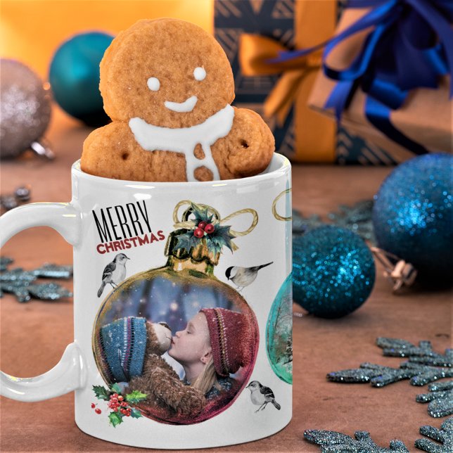 Christmas 3-Photo Collage Unique Family Keepsake Coffee Mug (Creator Uploaded)