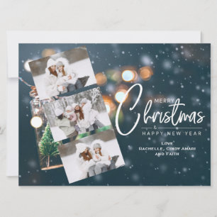 Christmas 3 Photo Holiday Card