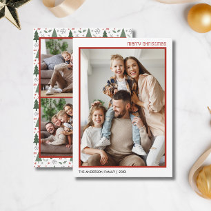 Christmas 4 Family Photo Collage Holiday Card