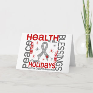 Christmas 4 Juvenile Diabetes Snowflakes Holiday Card