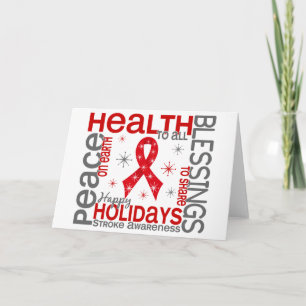 Christmas 4 Stroke Snowflakes Holiday Card