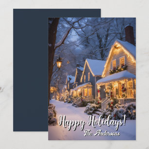 Christmas 4 Village, Happy Holidays,Christmas card