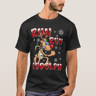 Christmas 5K Run Run Rudolph Holiday Team Running T-Shirt