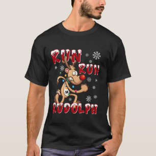 Christmas 5K Run Run Rudolph Holiday Team Running T-Shirt