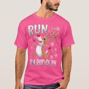 Christmas 5K Run Run Rudolph Matching Holiday Team T-Shirt