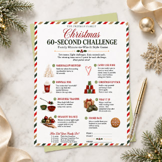 Christmas 60 Second Challenge Family Party Game