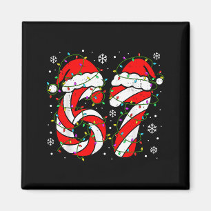 Christmas 67 Candy Cane Six Seven Meme Lights Sant Magnet