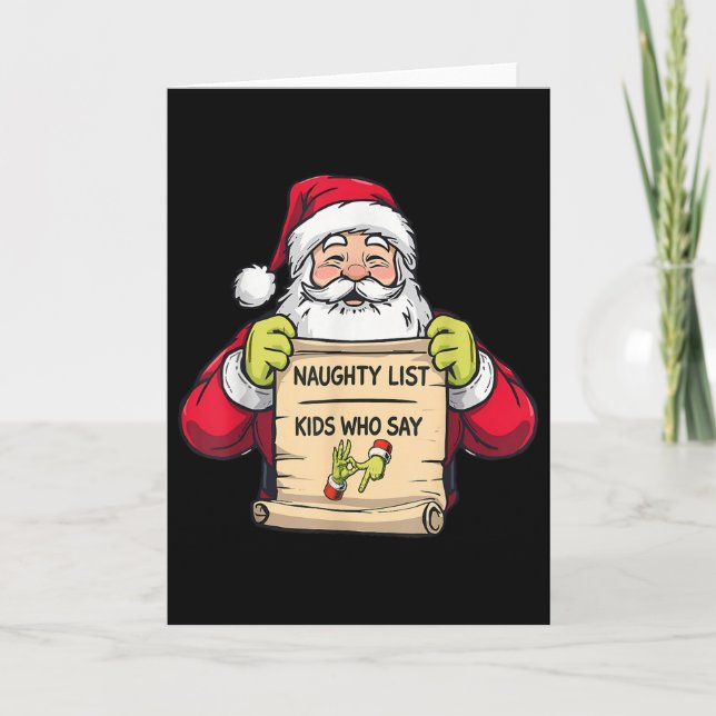 Christmas 67 Funny Santa 67 Six Seven 6 7 Meme Cus Card (Front)