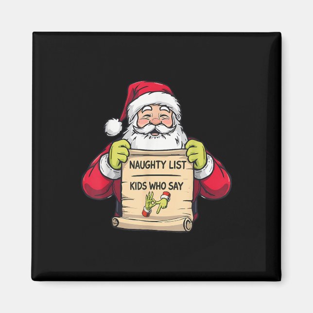 Christmas 67 Funny Santa 67 Six Seven 6 7 Meme Cus Magnet (Front)